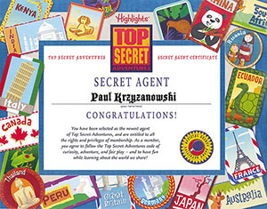 Paul's Secret Agent Certificate