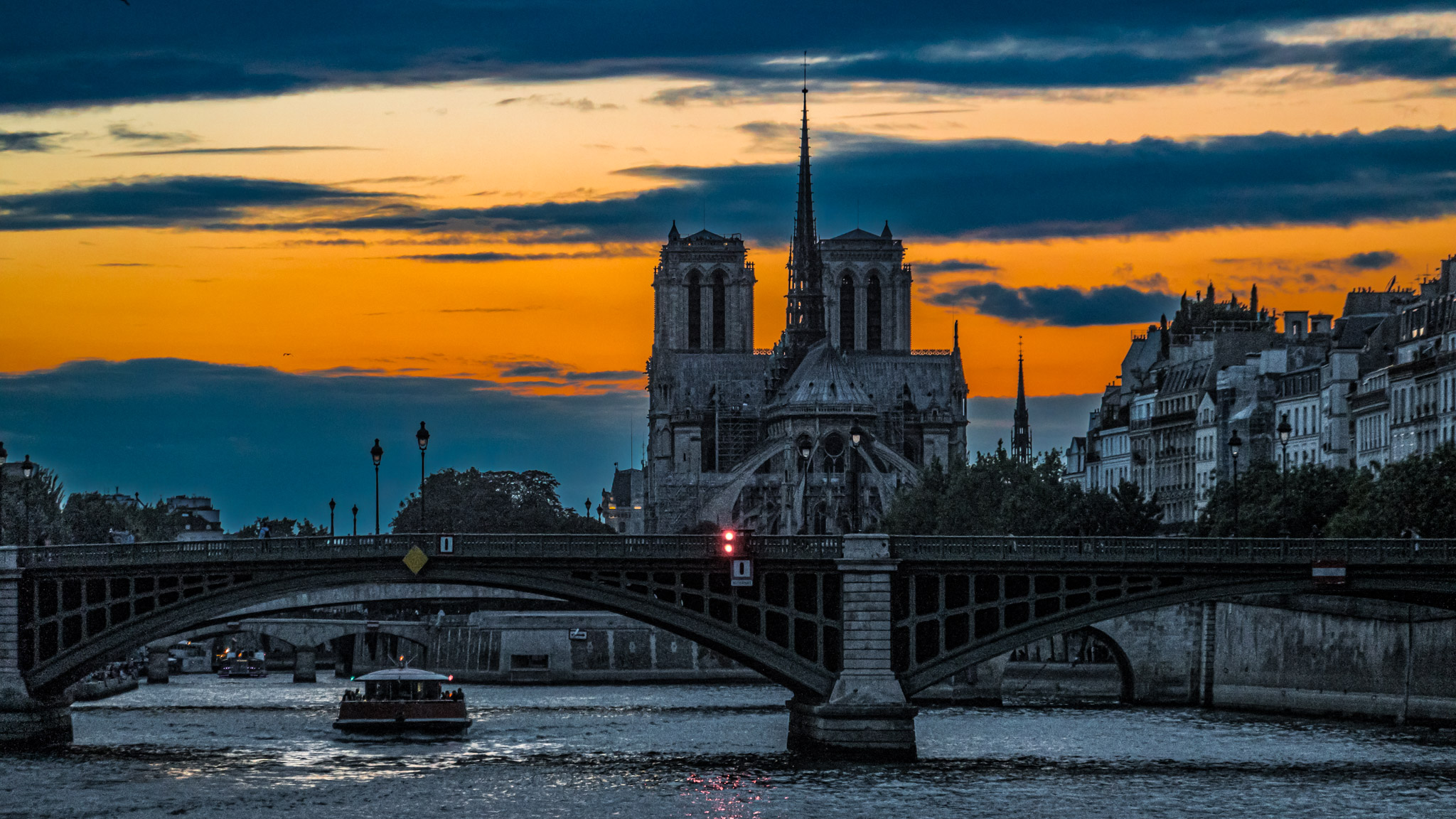 Notre-Dame de Paris at Sunset
