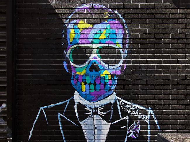 Skull Street Art, NYC